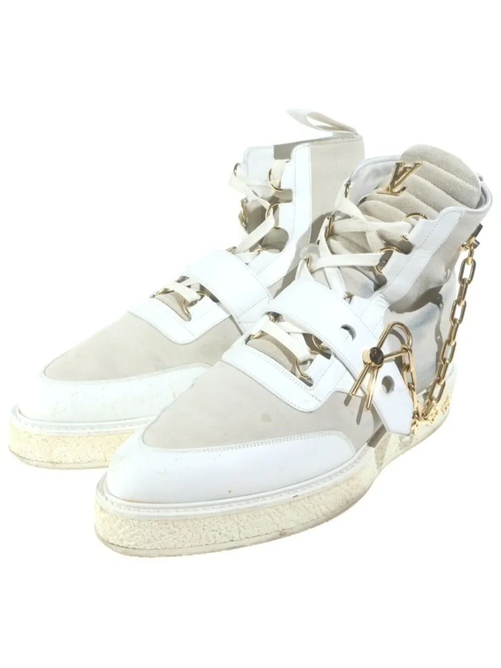 Louis Vuitton LV Creeper Line Chain Decoration Pointed Toe Ankle Boots High